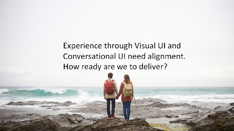 Experience through Visual UI and Conversational UI need alignment